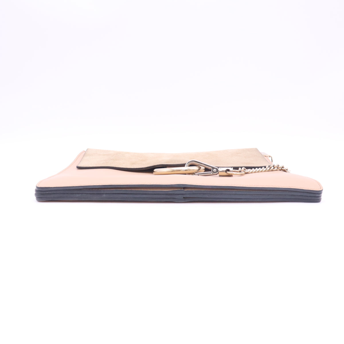 Calfskin Suede Medium Faye Shoulder Bag Blush Nude B24361