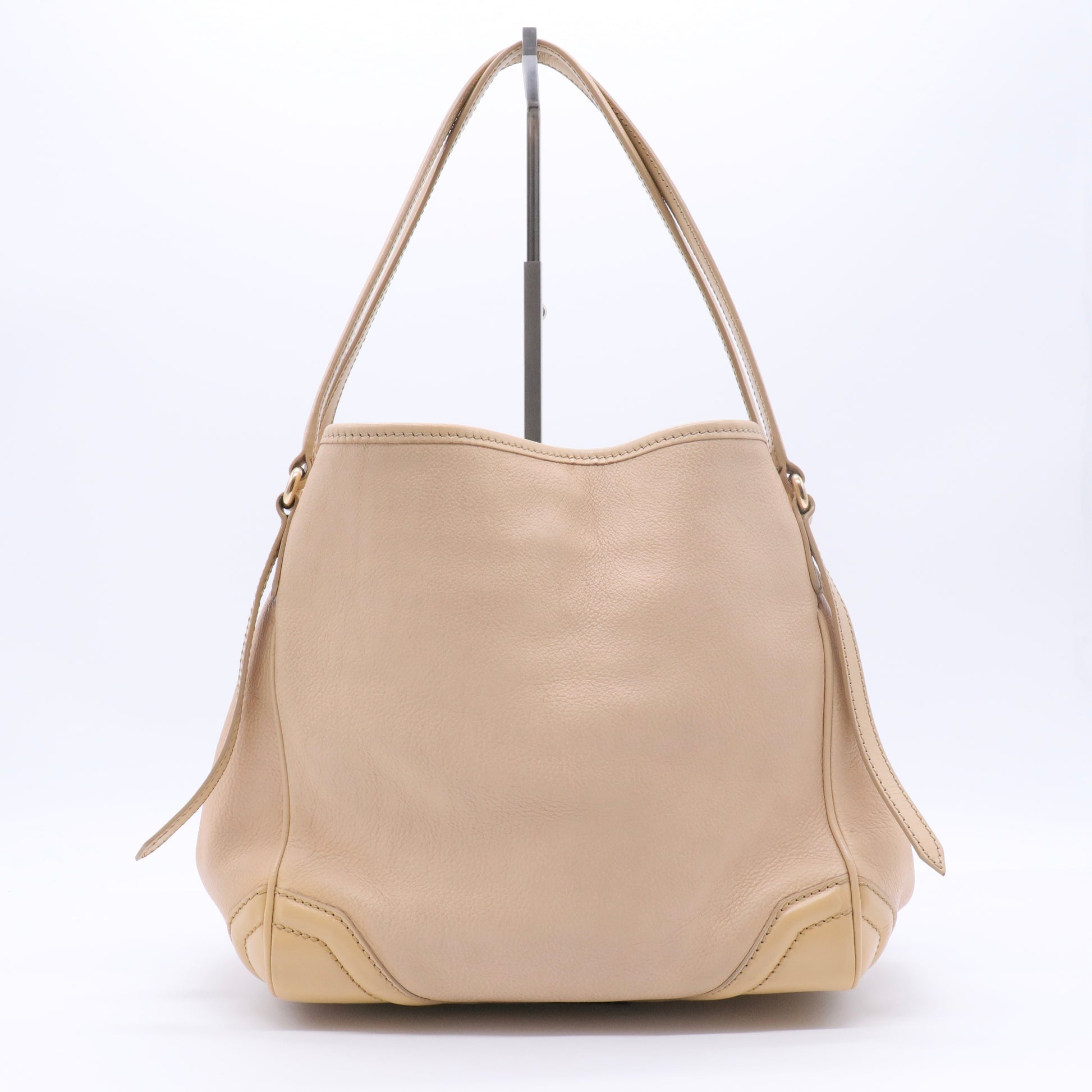 Cream Leather Canterbury Tote