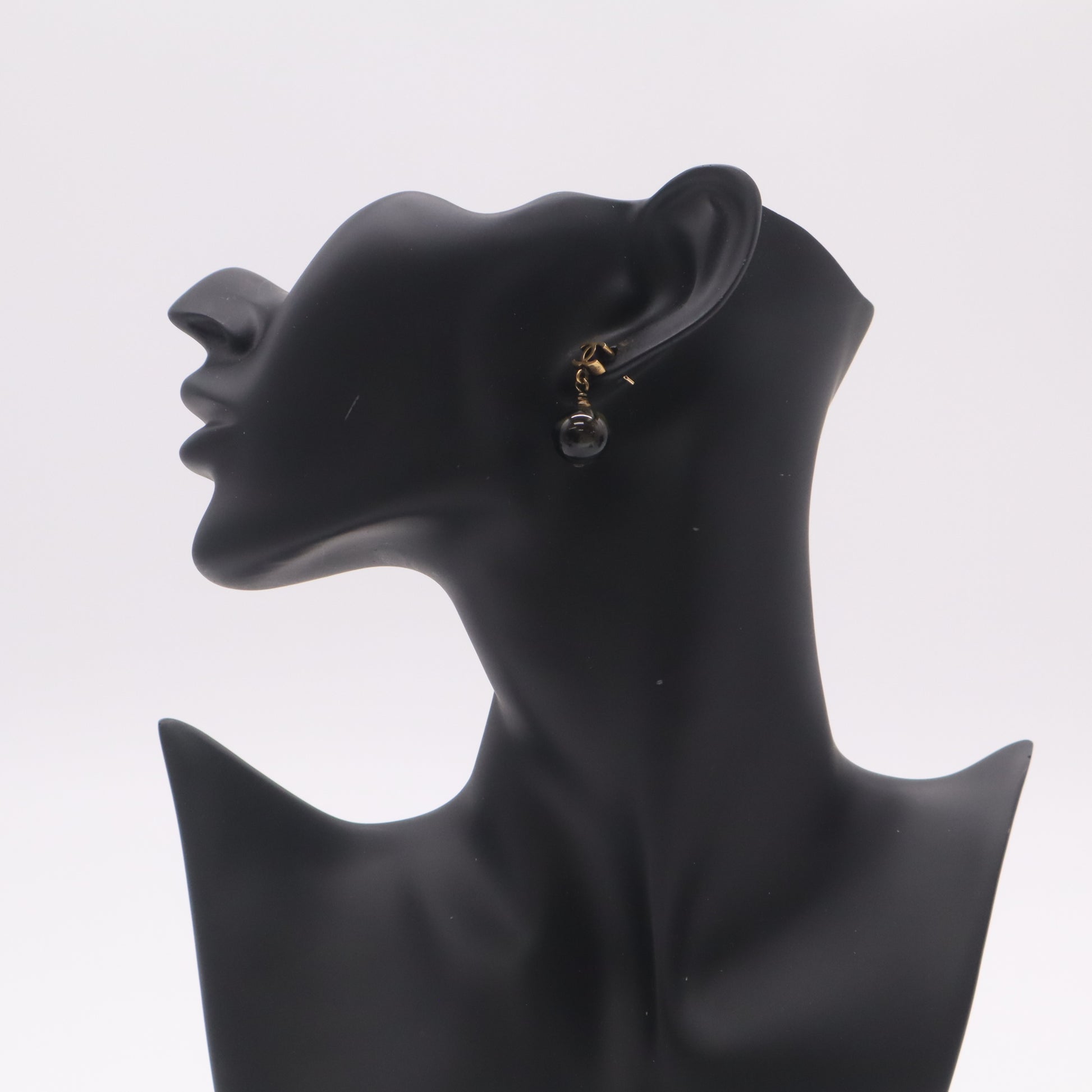 Chanel Sphere CC Stud Resin Ball Drop Earrings W22373