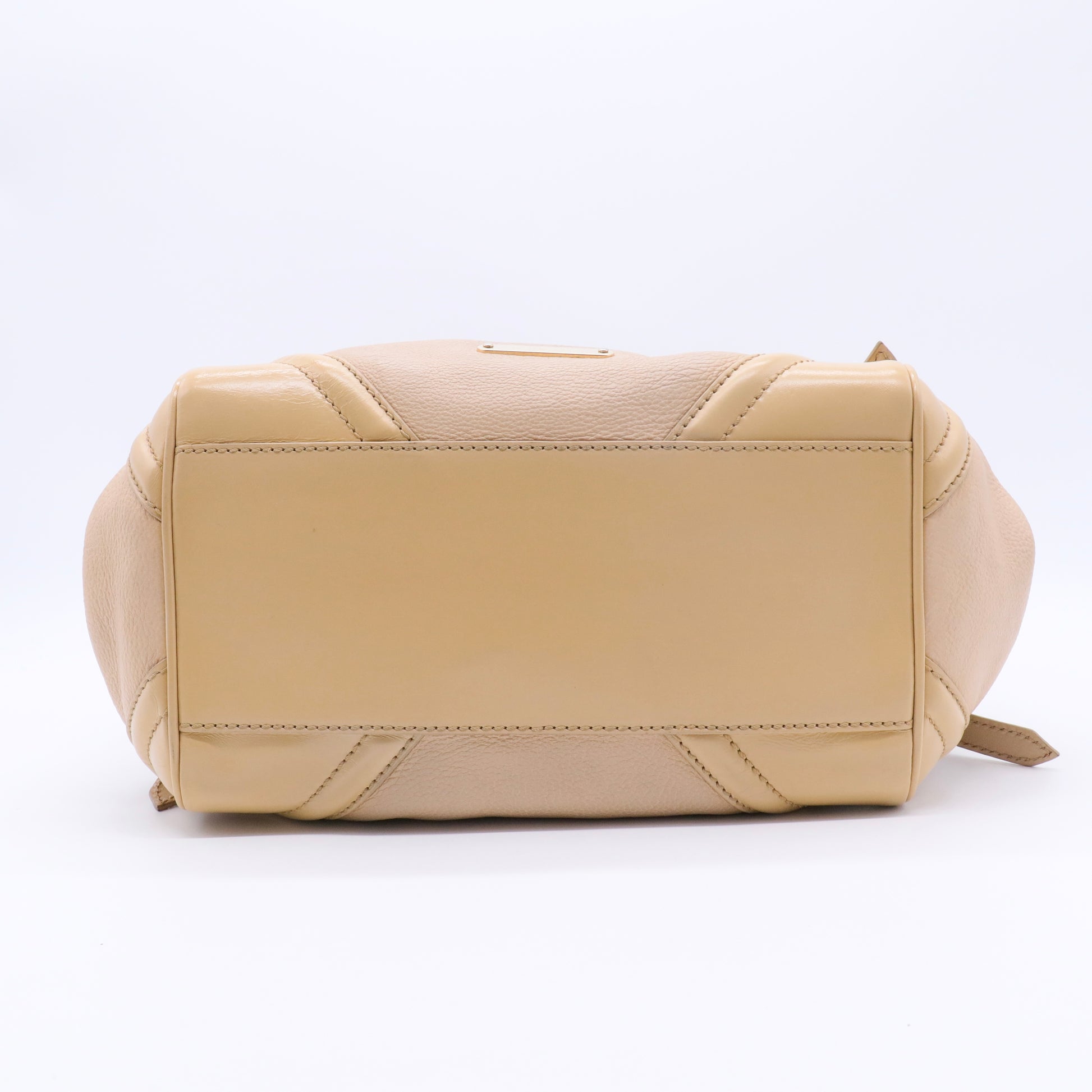 Cream Leather Canterbury Tote