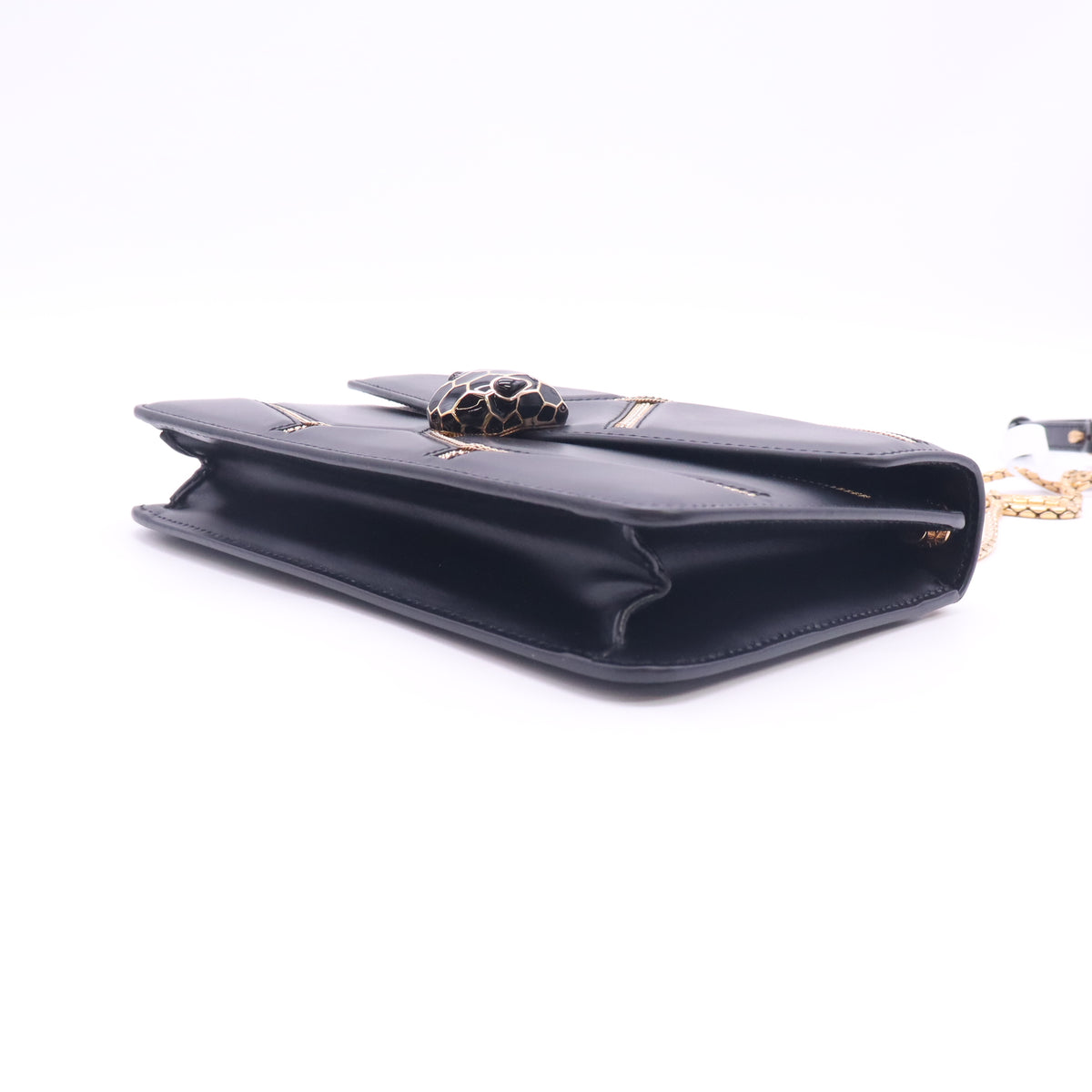 Bvlgari Serpenti Forever Crossboy Medium Bag Calfskin Metal Black B24247
