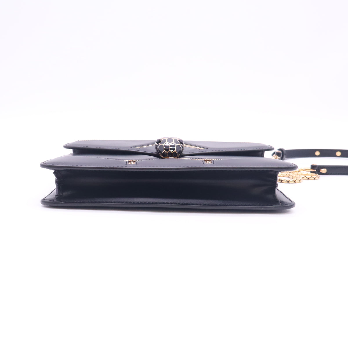 Bvlgari Serpenti Forever Crossboy Medium Bag Calfskin Metal Black B24247