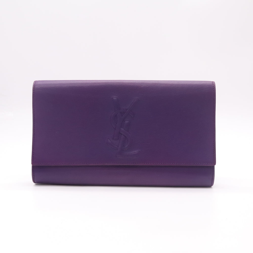 Saint Laurent Belle de Jour Leather Clutch W22339