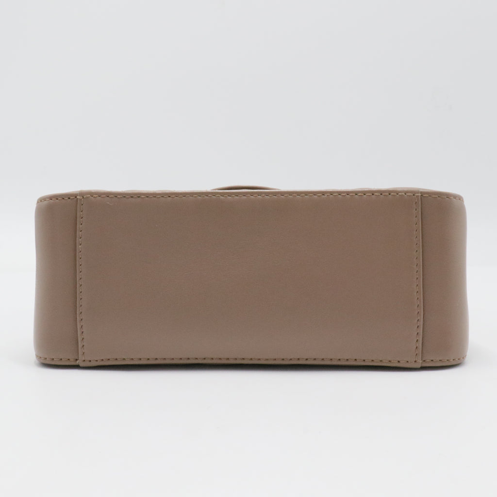 GG Marmont Top Handle Flap Bag Matelasse Leather Mini