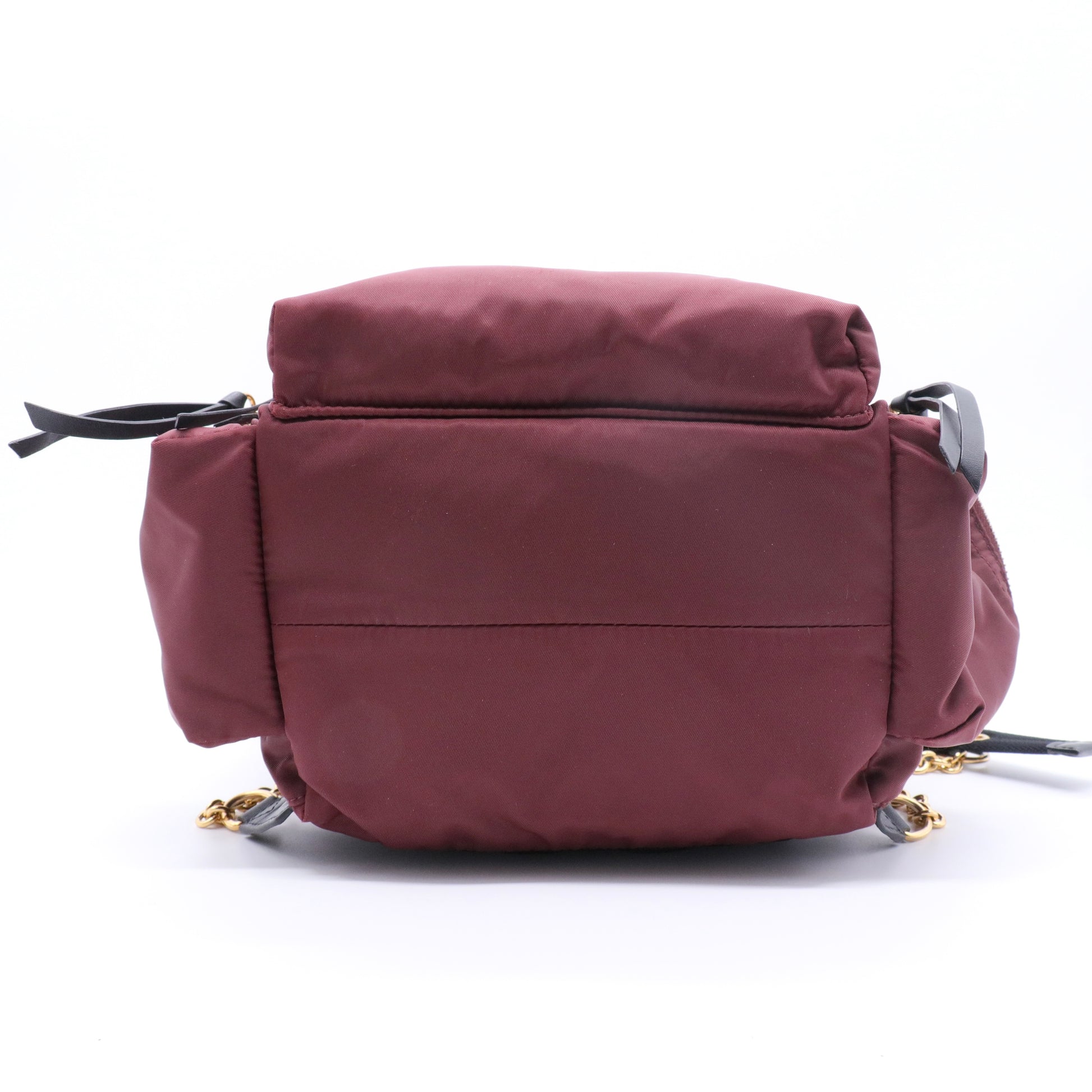 Nylon Small Rucksack Backpack Burgundy Red