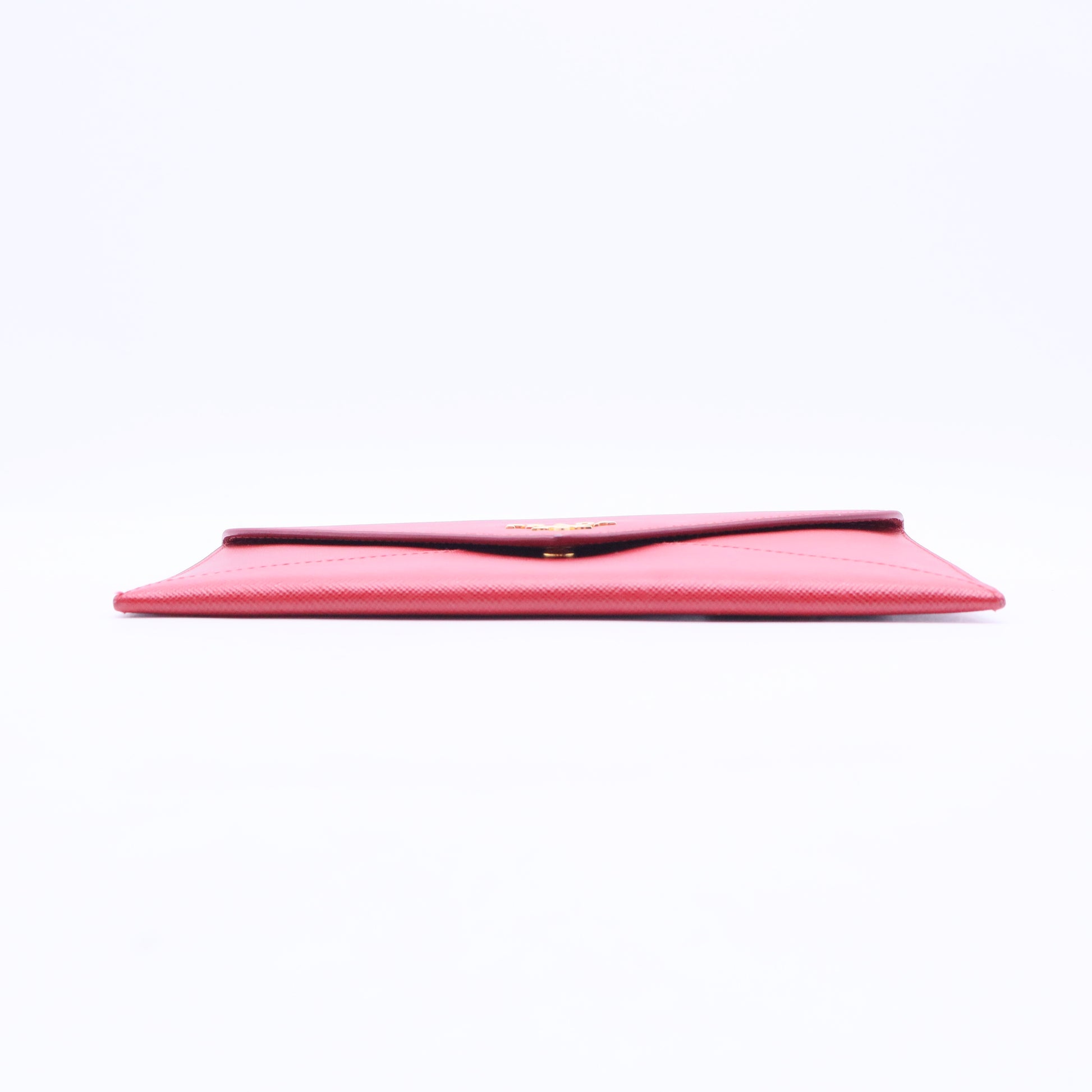 Red Saffiano Leather Envelope Wristlet Clutch W11315
