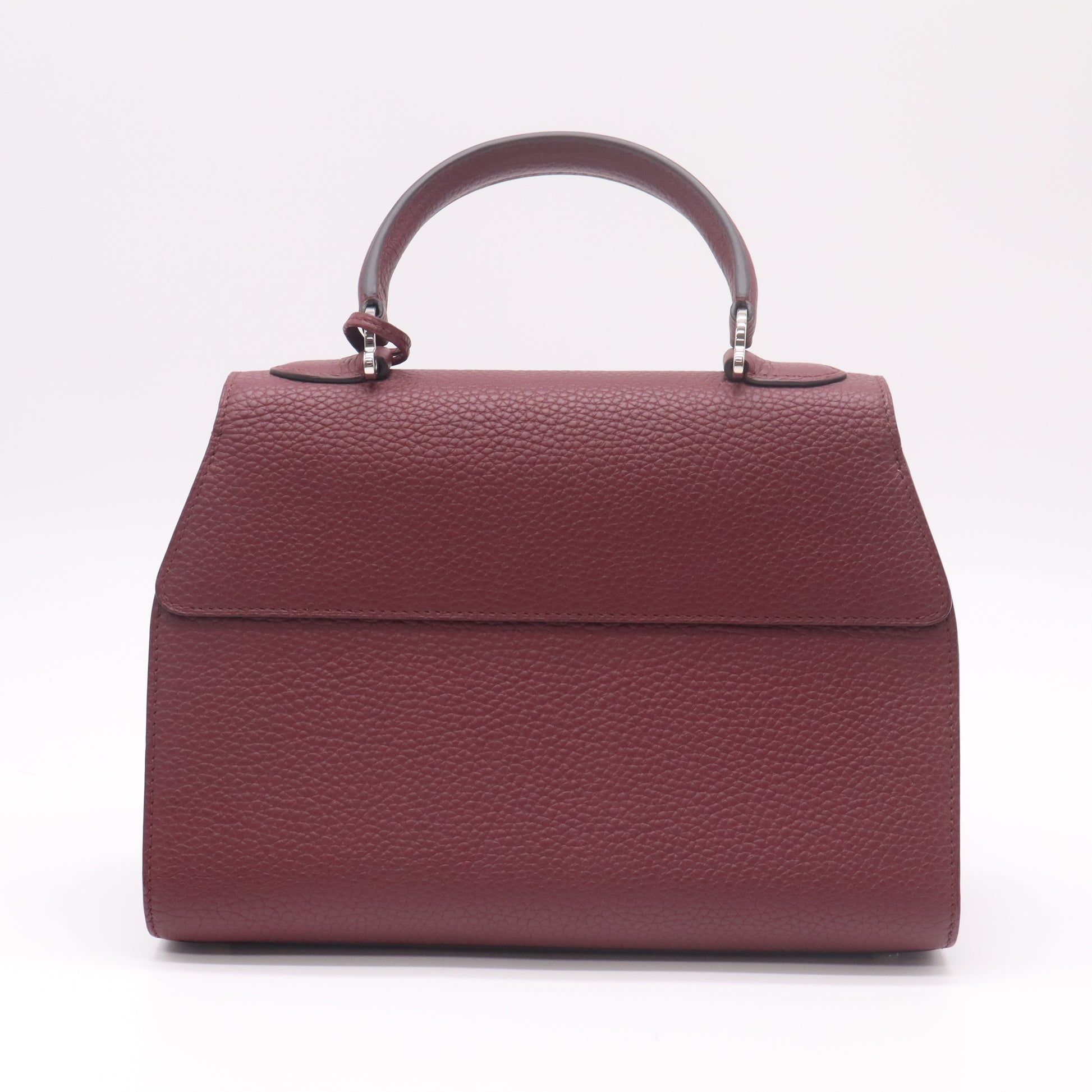 Moynat Réjane PM Bag in Bordeaux Taurillon Grained Leather B22722