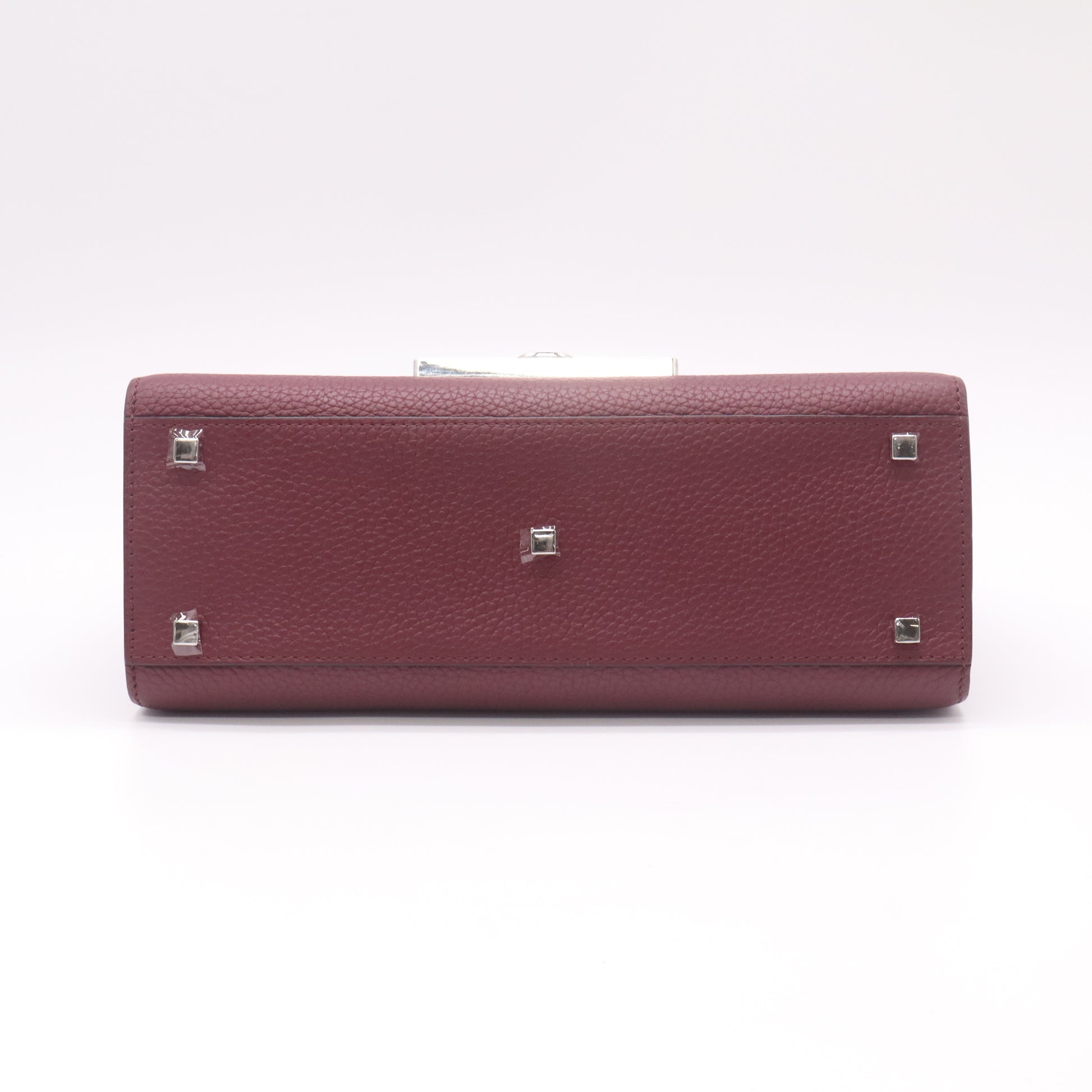 Moynat Réjane PM Bag in Bordeaux Taurillon Grained Leather B22722