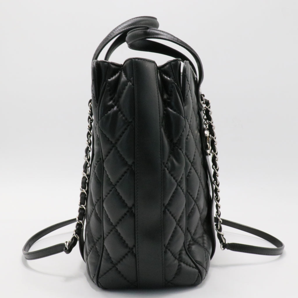Urban Companion Top Handle Shopping Tote Quilted Caviar Large