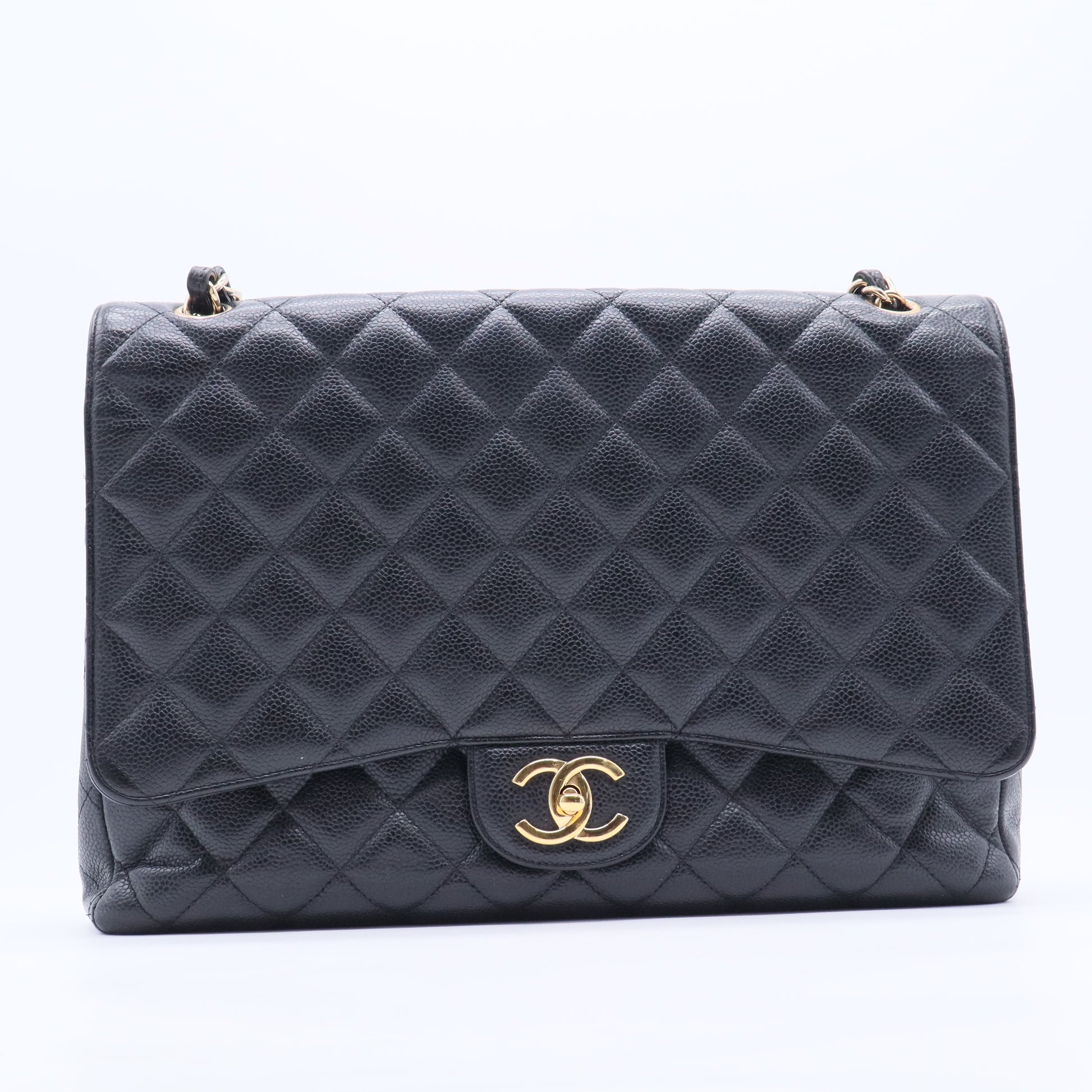 Maxi Classic leather shoulder bag B12393