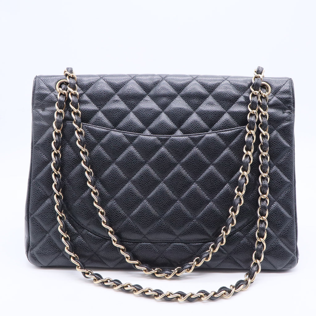 Maxi Classic leather shoulder bag B12393