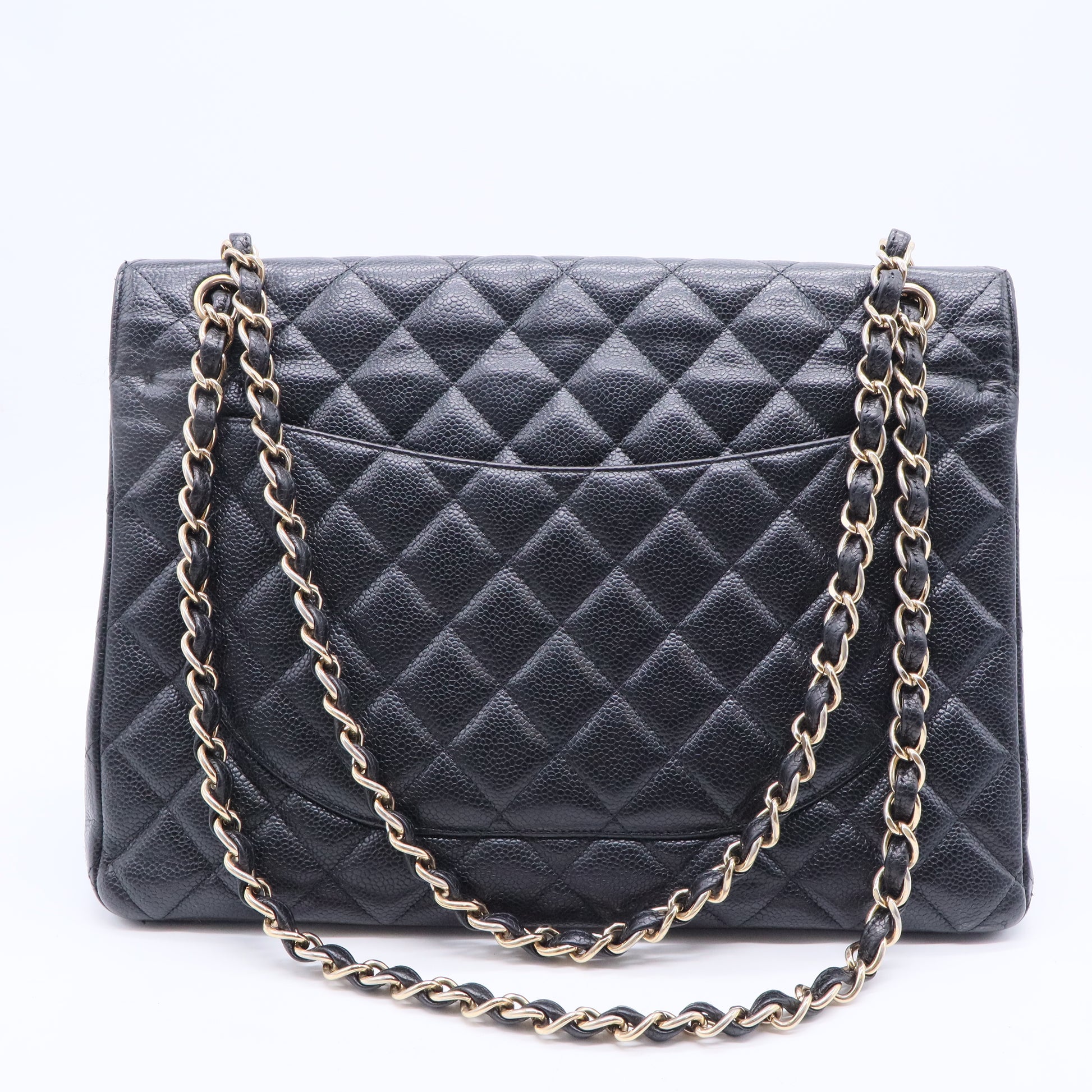 Maxi Classic leather shoulder bag B12393
