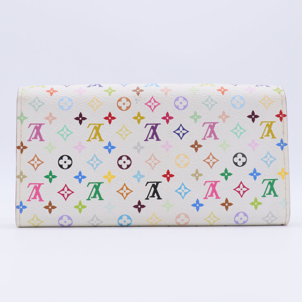Monogram Multicolor Sarah Wallet White Litchi
