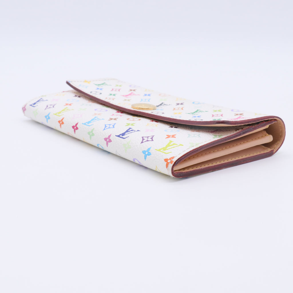 Monogram Multicolor Sarah Wallet White Litchi