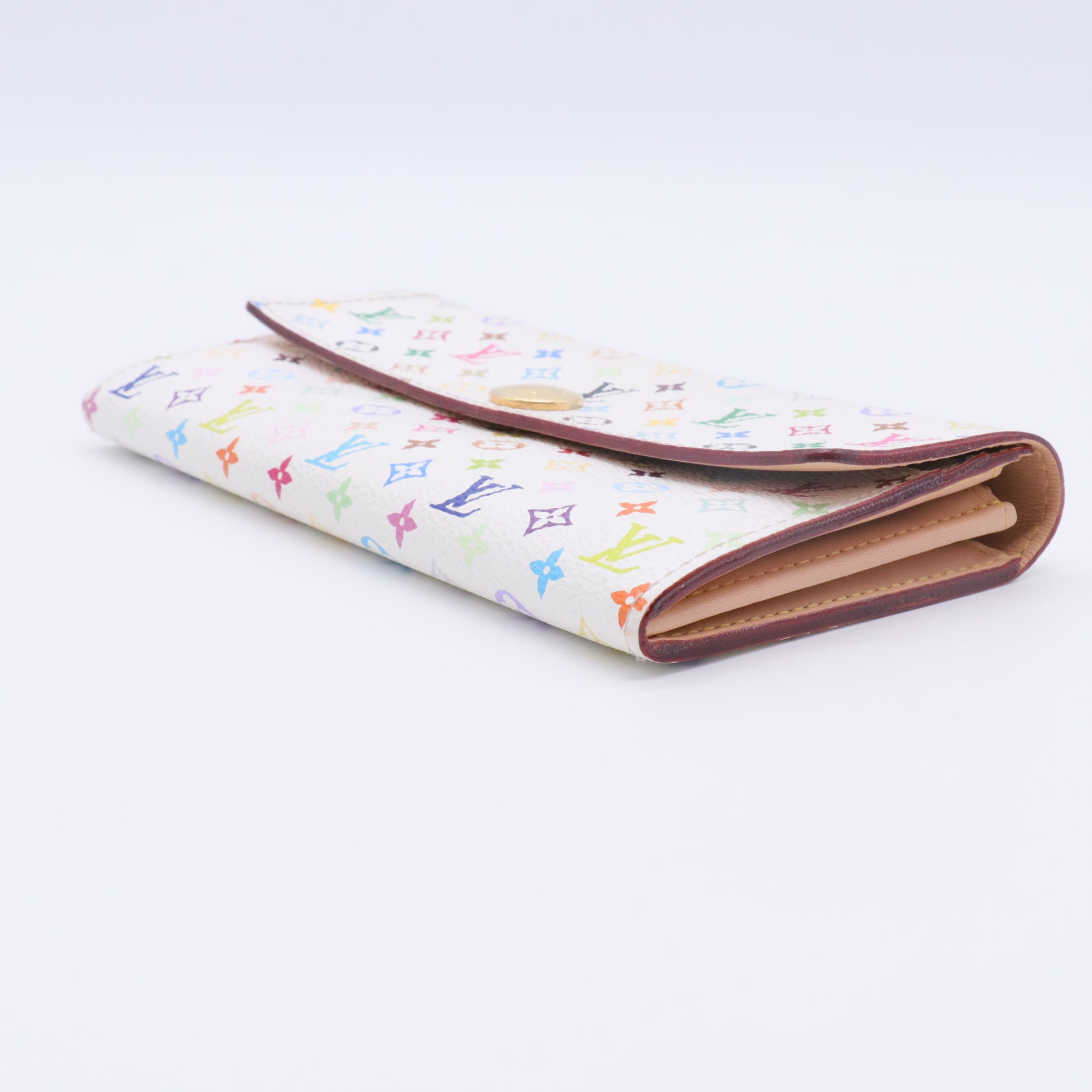 Monogram Multicolor Sarah Wallet White Litchi