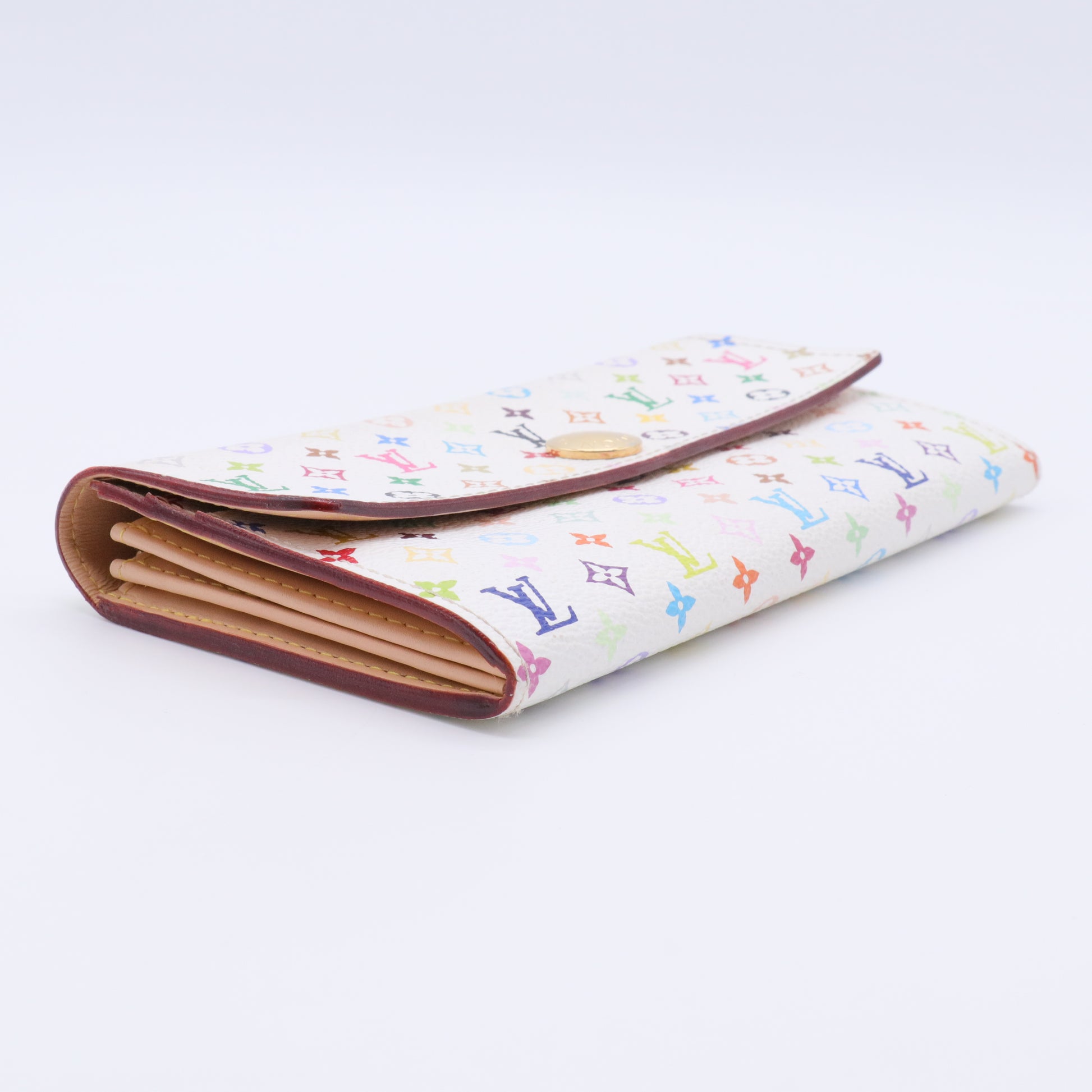 Monogram Multicolor Sarah Wallet White Litchi