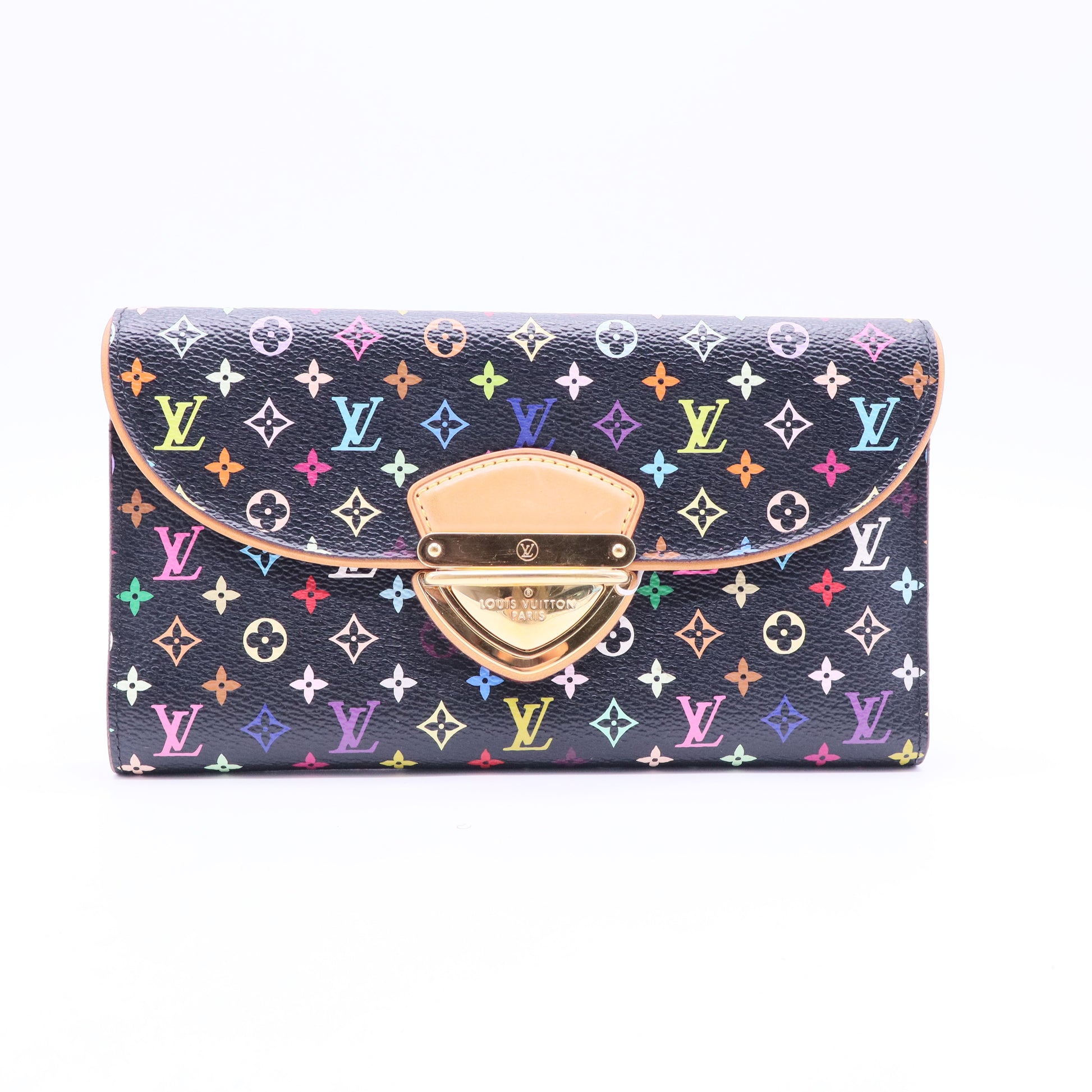 Monogram Multicolor Sarah Wallet Black Grenade twins LDJ2571