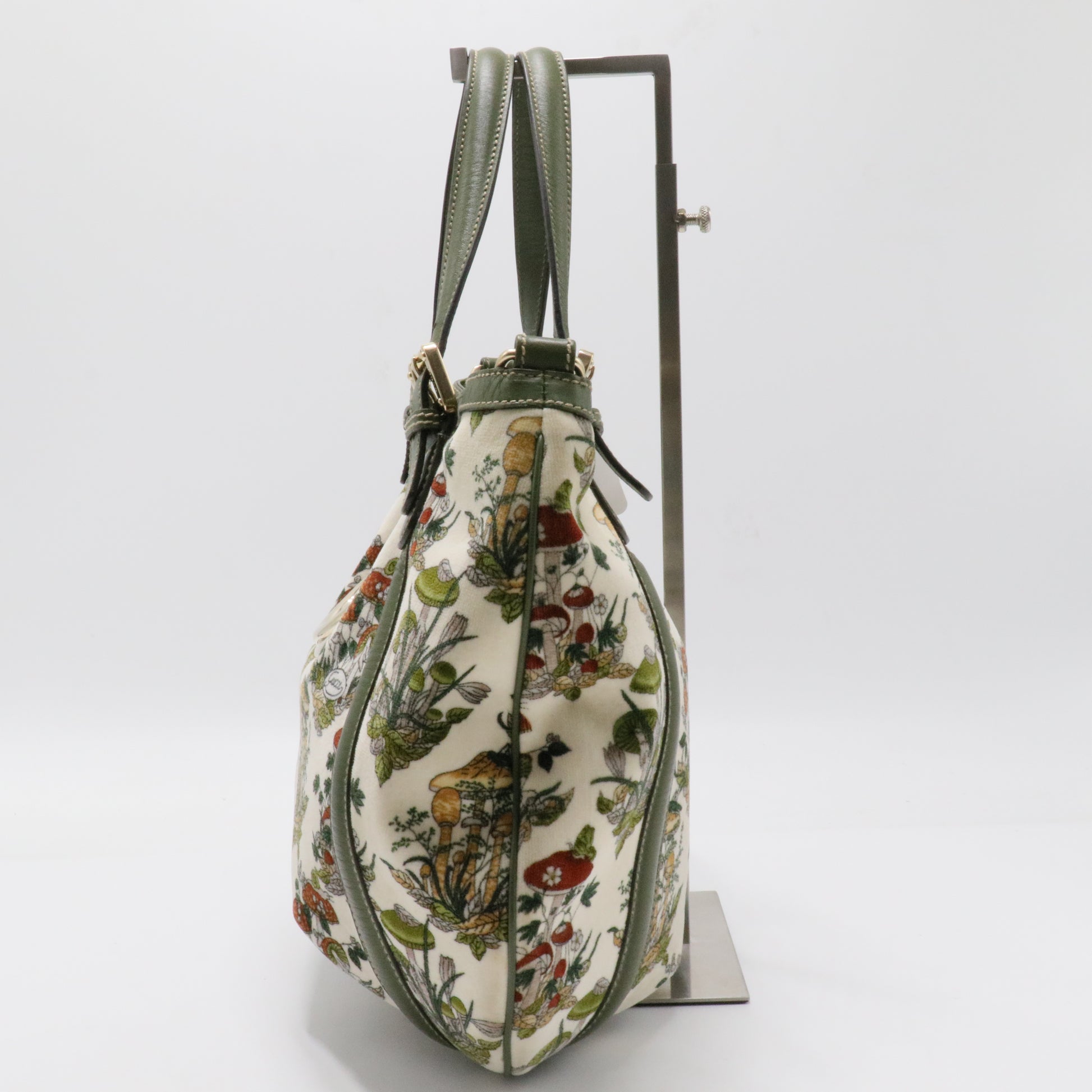 Borsa tote Gucci Flora Pelham bianca Bianco Verde