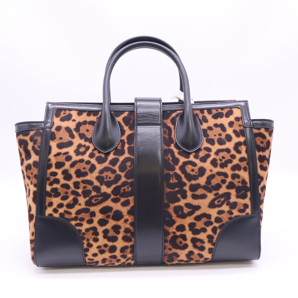 Gucci Lady Buckle Leopard Print Tote B24688
