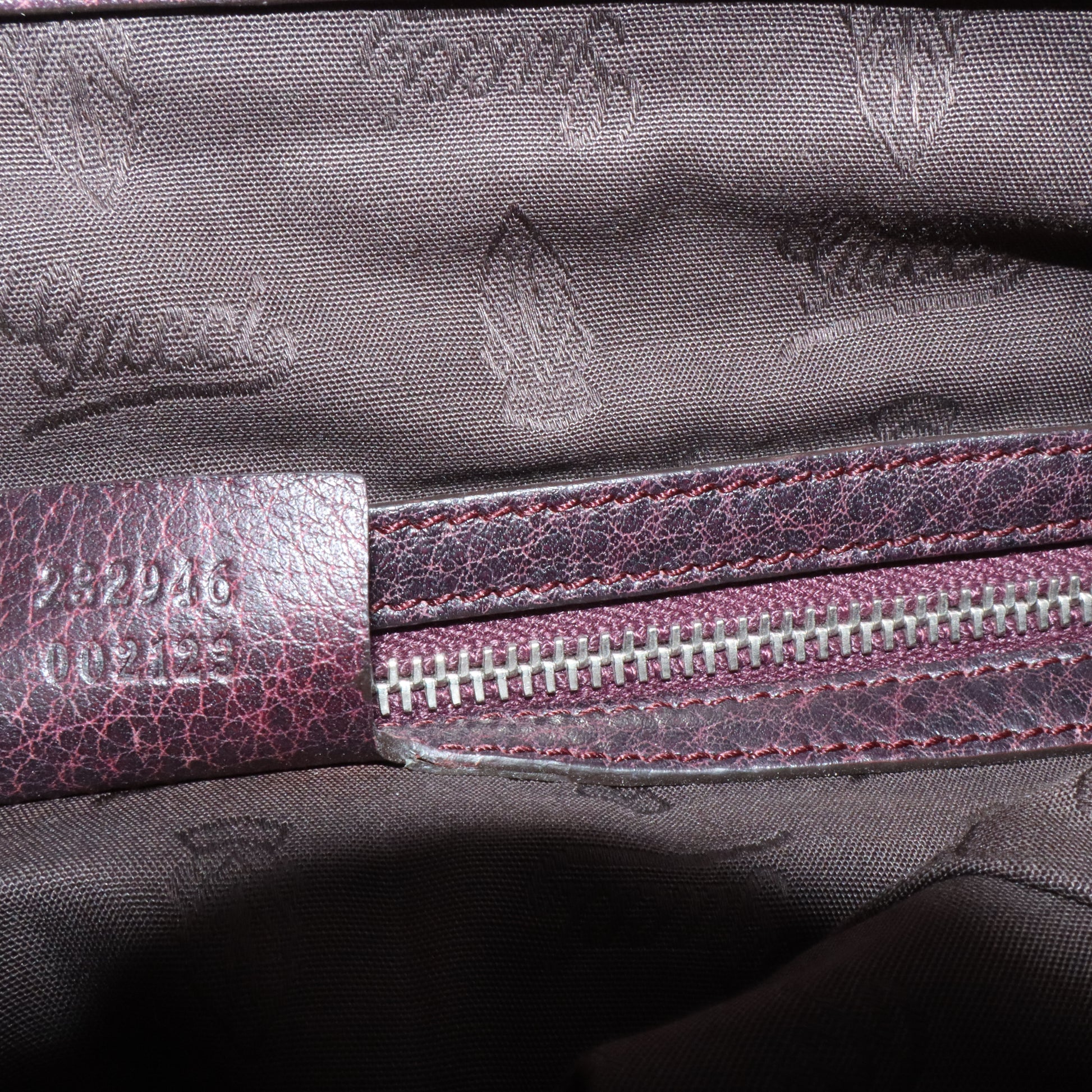 Brown Gucci GG Canvas Bamboo Libeccio Tote Bag Leather B21110