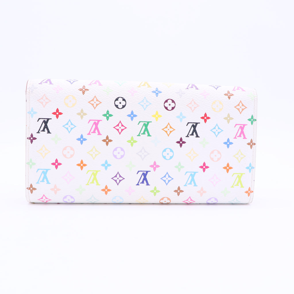 Monogram Multicolor Sarah Wallet White Litchi Twins LDJ2570