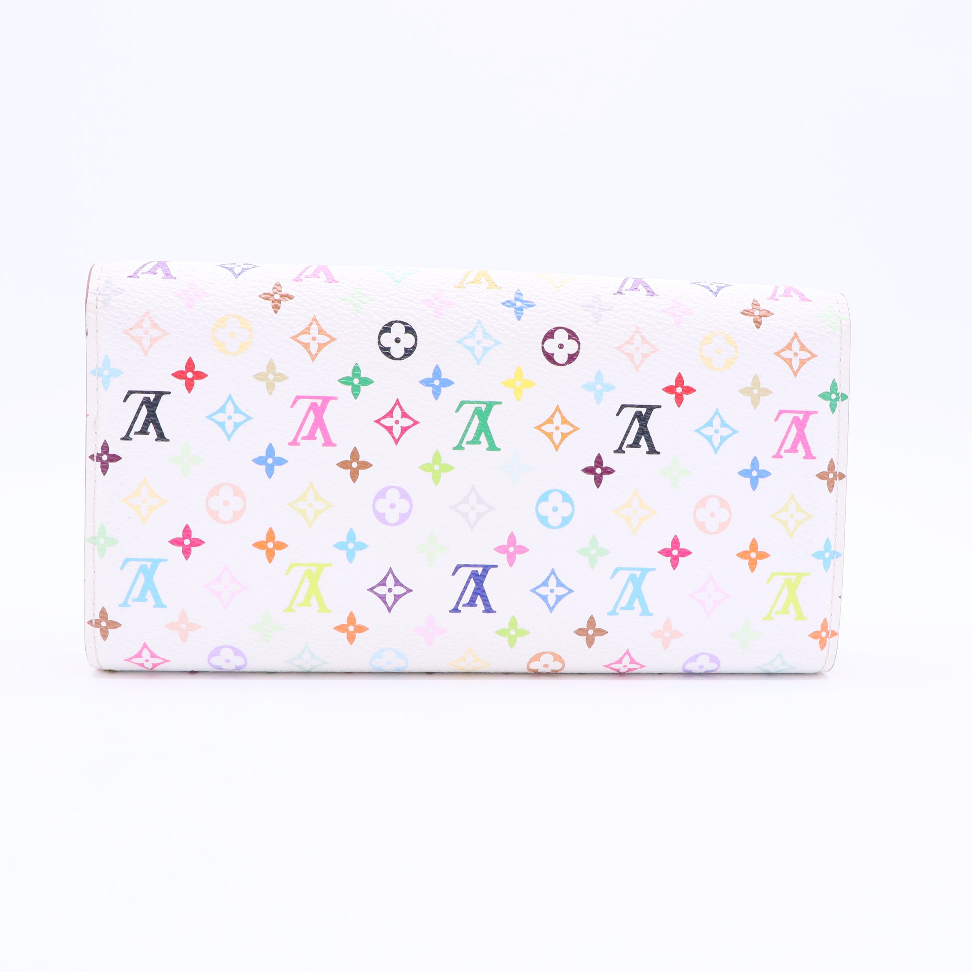 Monogram Multicolor Sarah Wallet White Litchi Twins LDJ2570