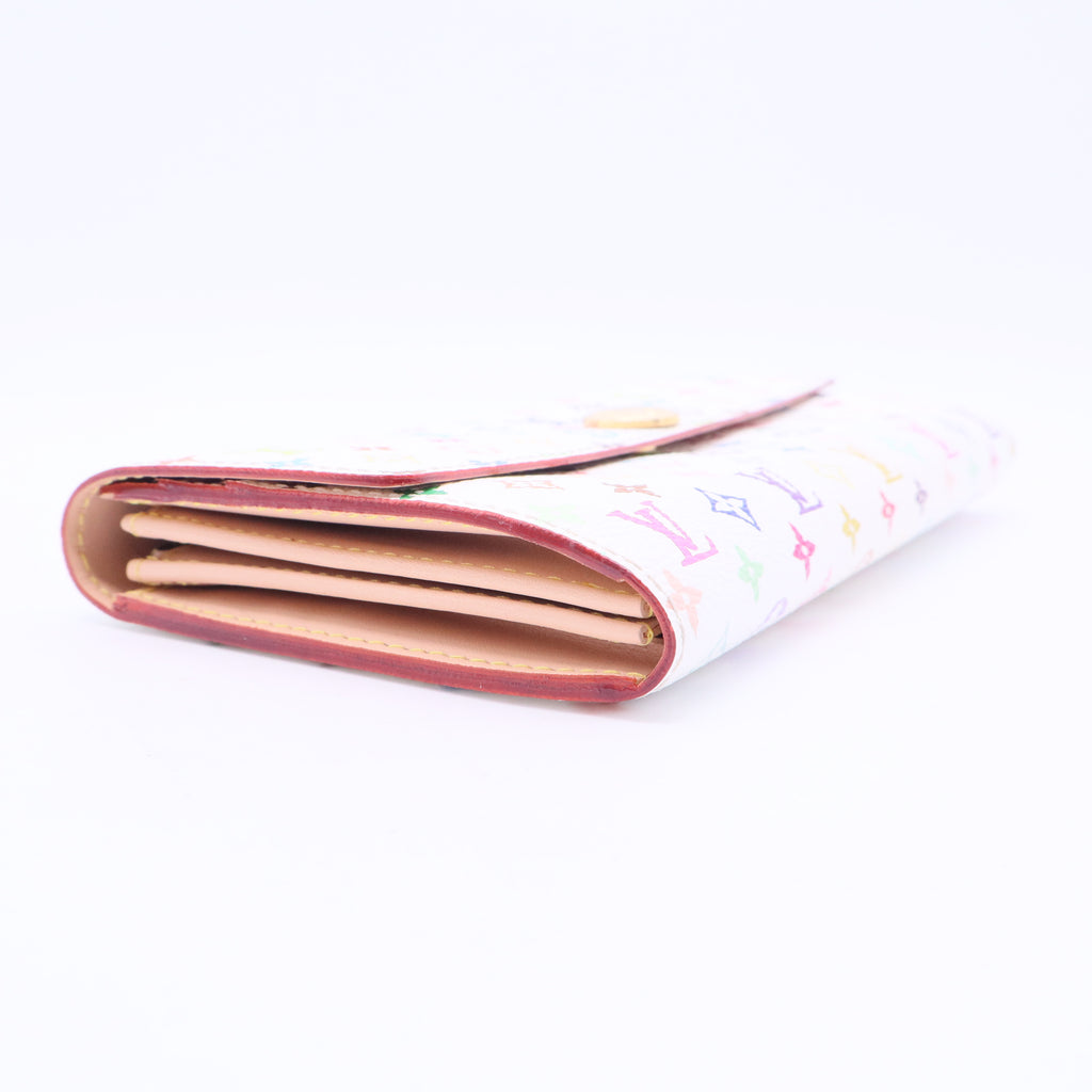 Monogram Multicolor Sarah Wallet White Litchi Twins LDJ2570