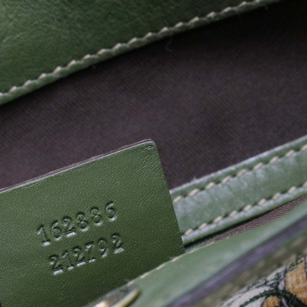 Borsa tote Gucci Flora Pelham bianca Bianco Verde