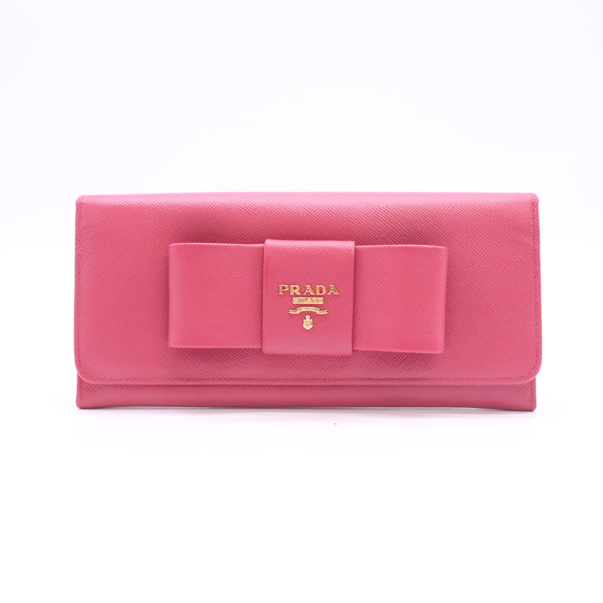 Saffiano Fiocco Continental Bow Wallet Peonia W23427