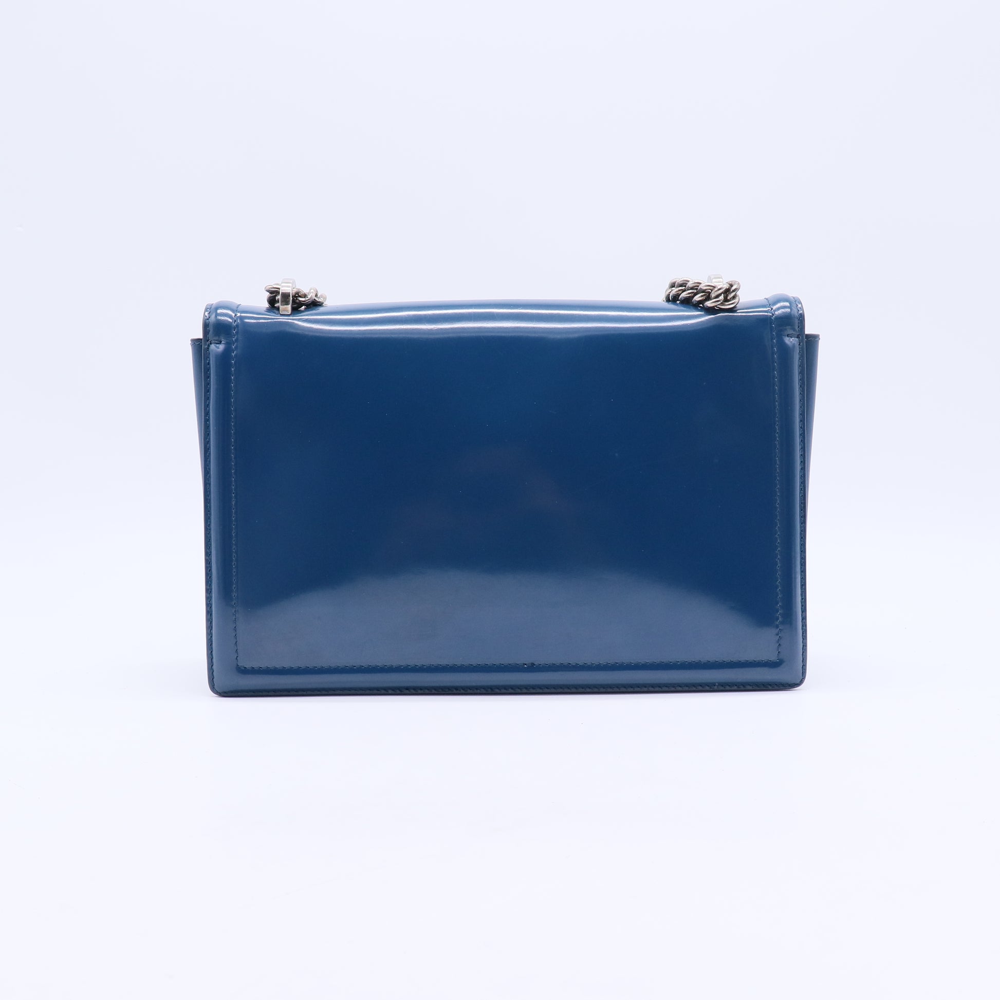 Printed Calfskin Ginny Shoulder Bag Ocean B21737