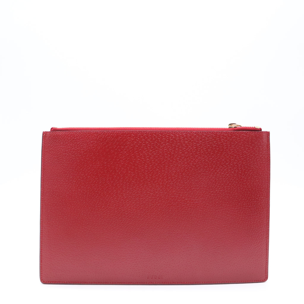GUCCI 2016-2024 Large Gg Supreme Tian Clutch Bag In Brown