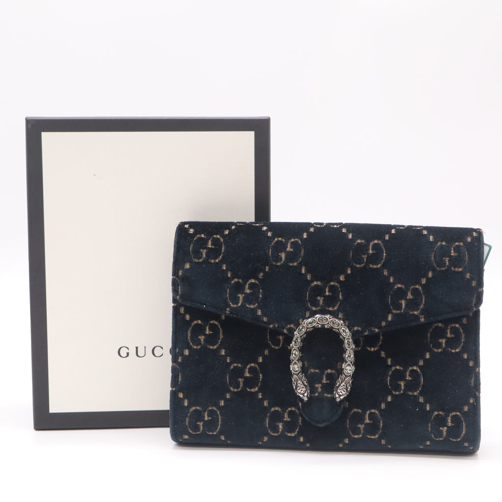 Dionysus Chain Wallet GG Velvet Small  Twins LDJ4795