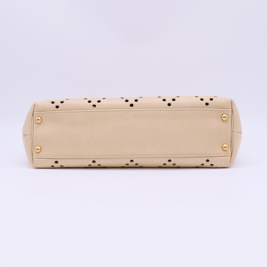 Chanel Perforated Caviar Bekko Chain Shopping Tote B23009