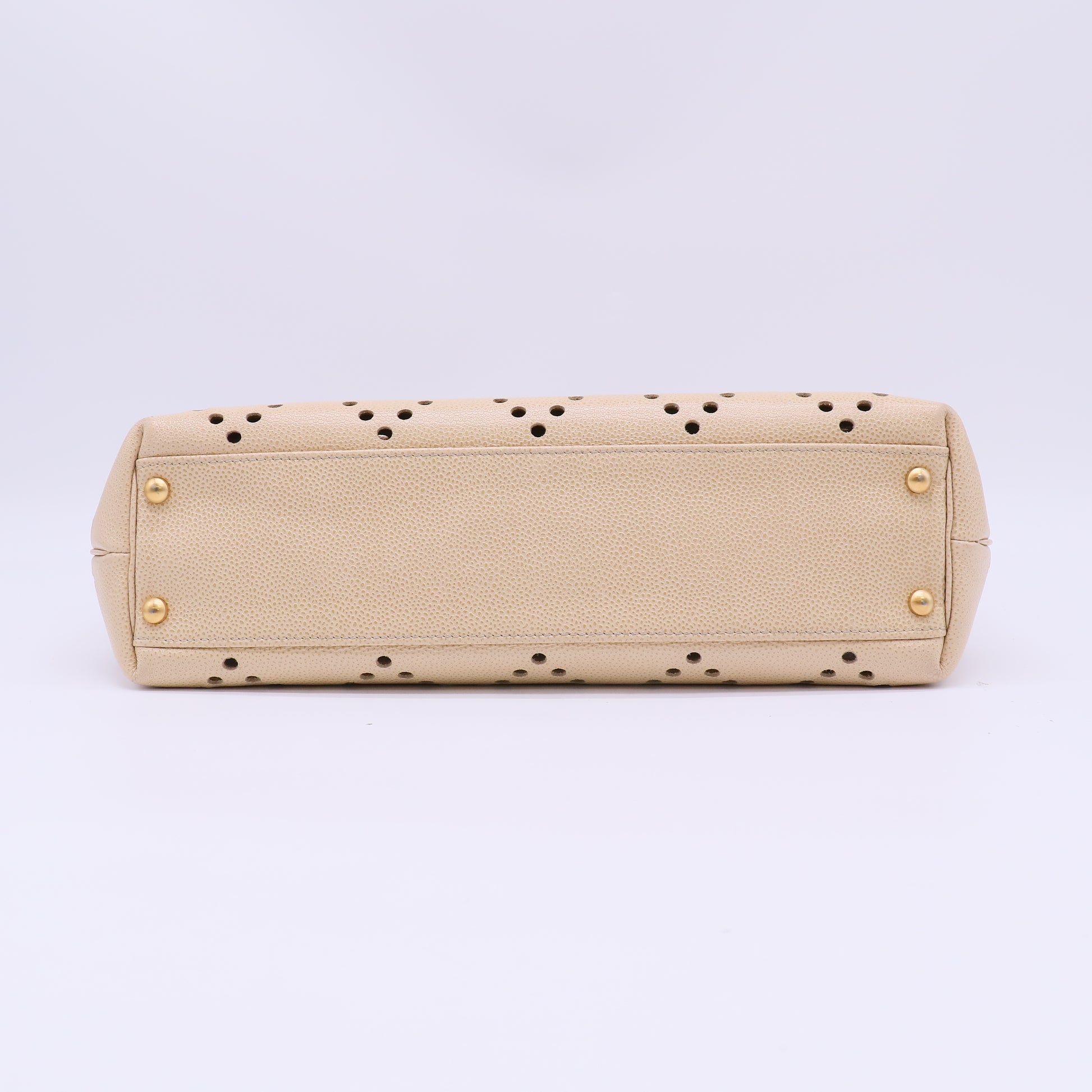 Chanel Perforated Caviar Bekko Chain Shopping Tote B23009