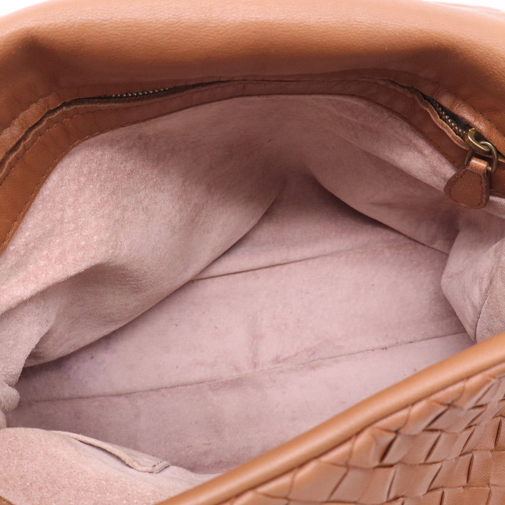 Nappa Intrecciato Flap Shoulder Bag Limo twins