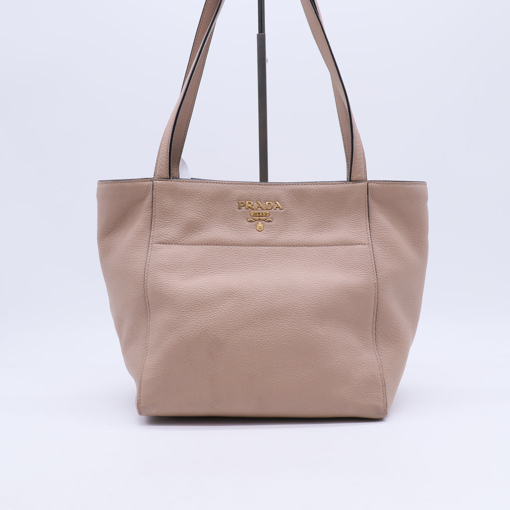 Cammeo Vitello Phenix Leather Small Tote Bag B21389