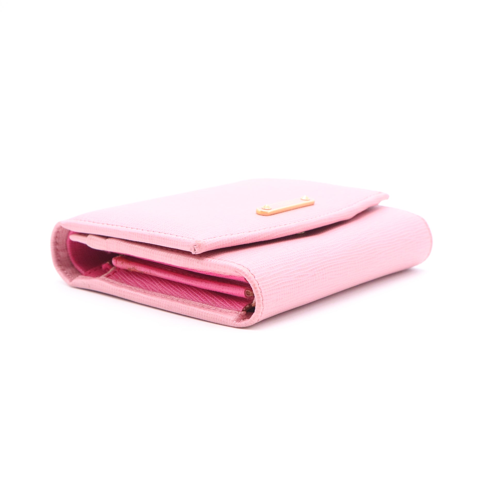 Fendi Pink Leather Small Crayons Wallet W21149