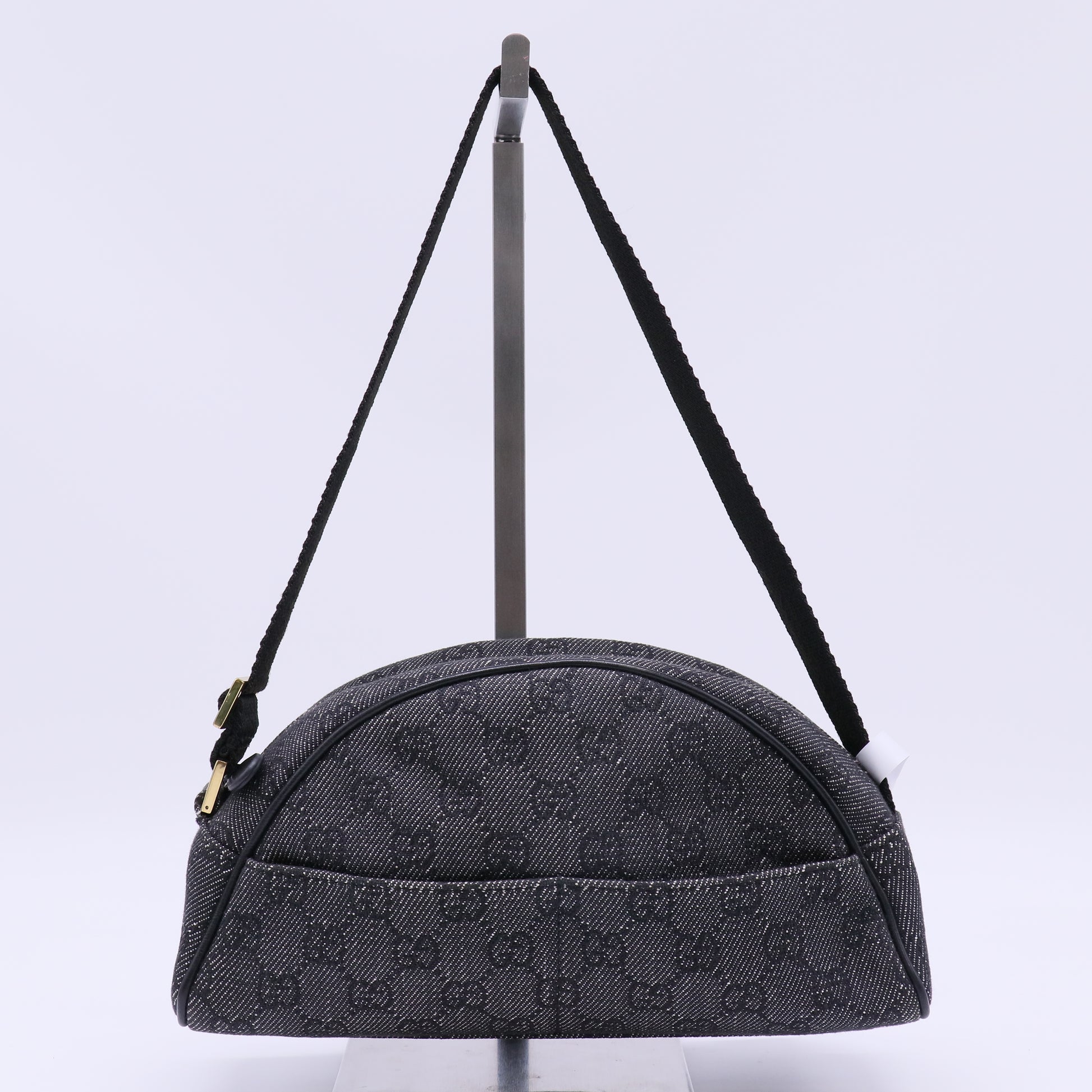 Gucci GG Denim Half Moon Pochette Shoulder Bag B22947