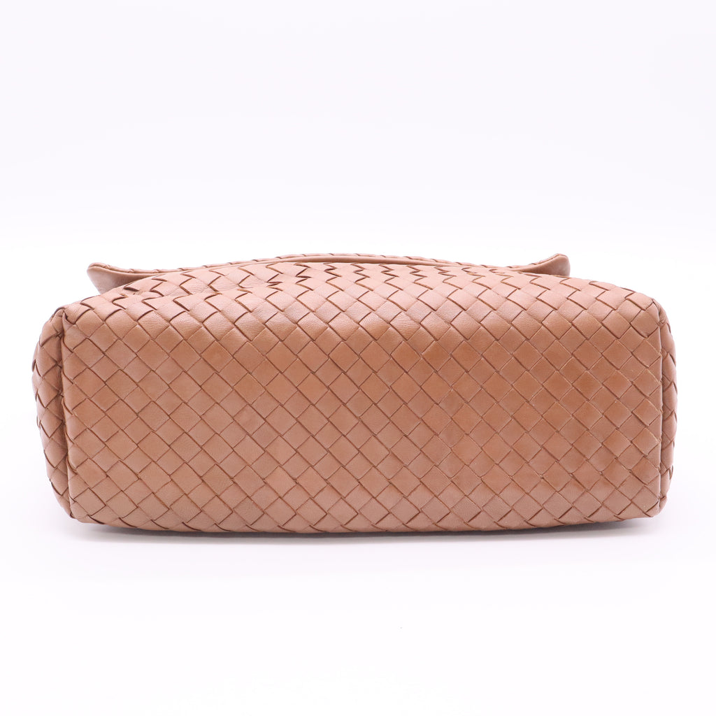 Nappa Intrecciato Flap Shoulder Bag Limo twins