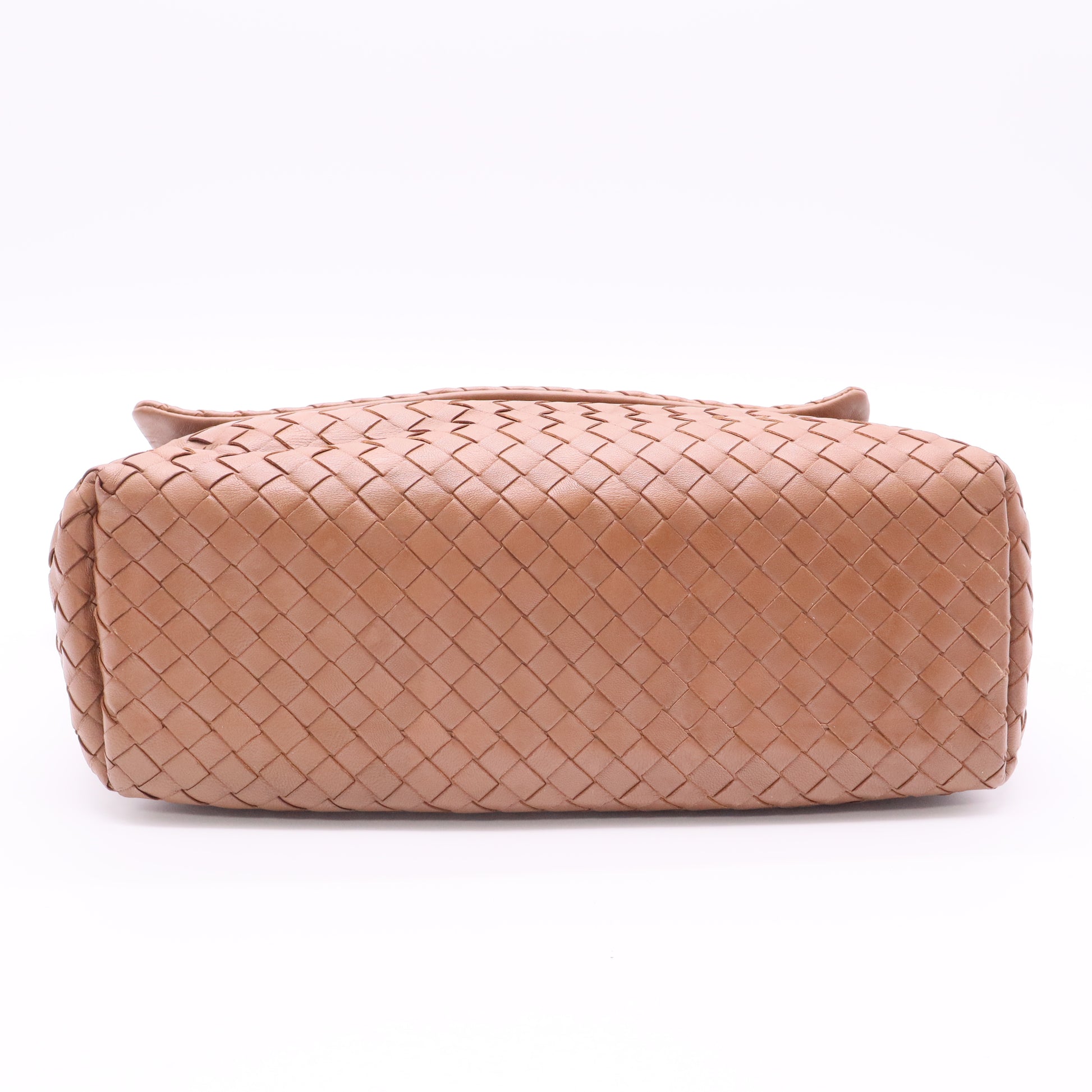 Nappa Intrecciato Flap Shoulder Bag Limo twins