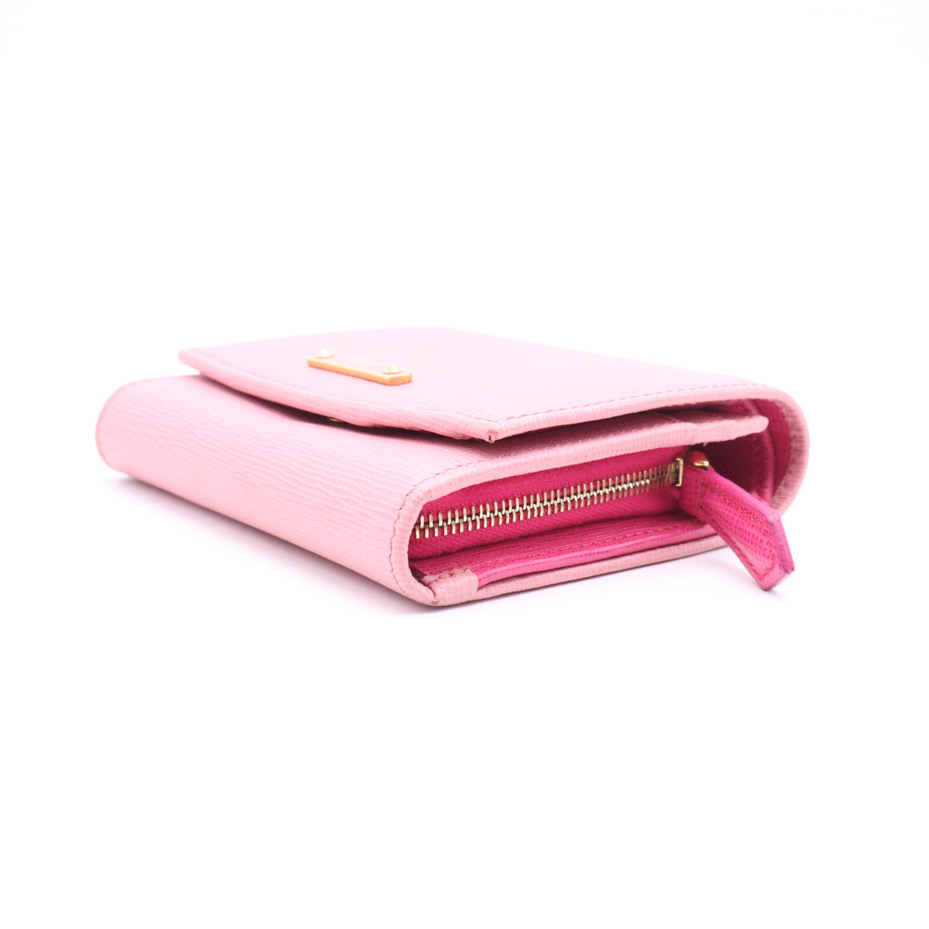 Fendi Pink Leather Small Crayons Wallet W21149