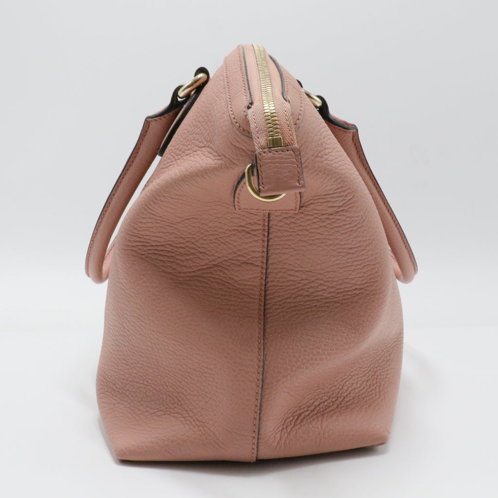 GG Charm Convertible Dome Satchel Leather Medium