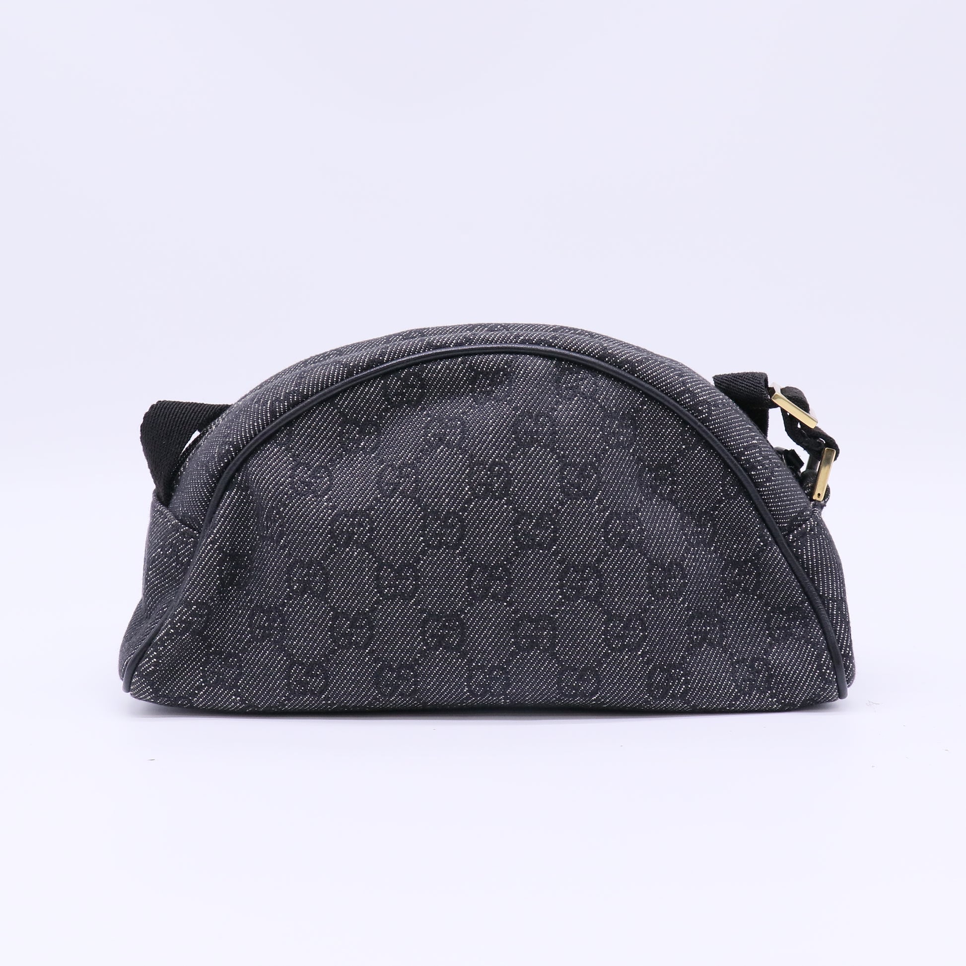 Gucci GG Denim Half Moon Pochette Shoulder Bag B22947