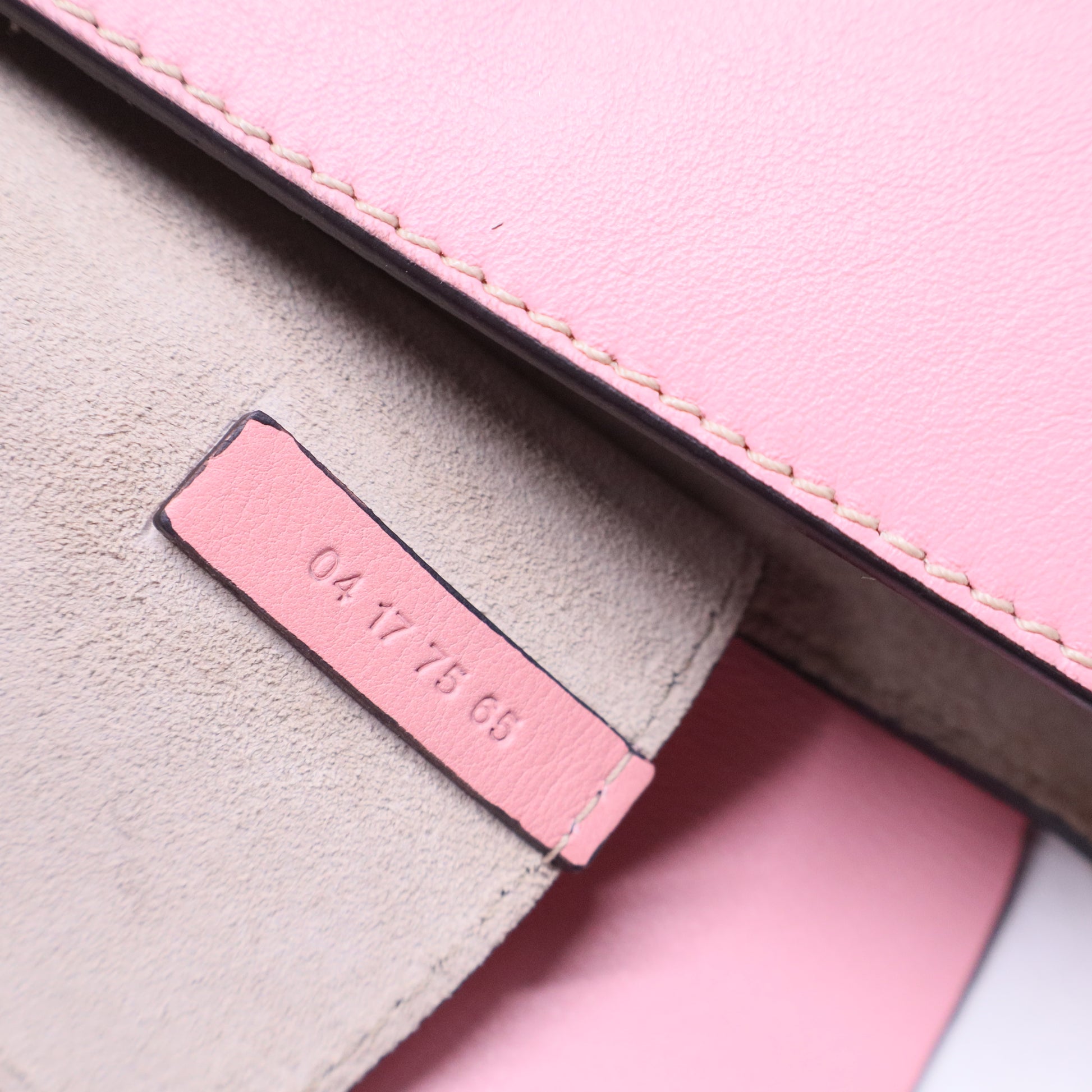 Pink Mini Calfskin and Suede Faye Chain Crossbody B20660