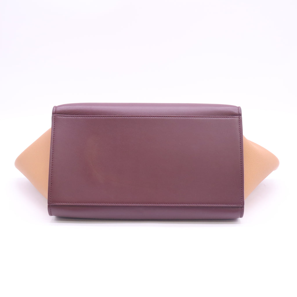 Satin Baby Grained Calfskin Small Tri-Color Trapeze Carmin B24212