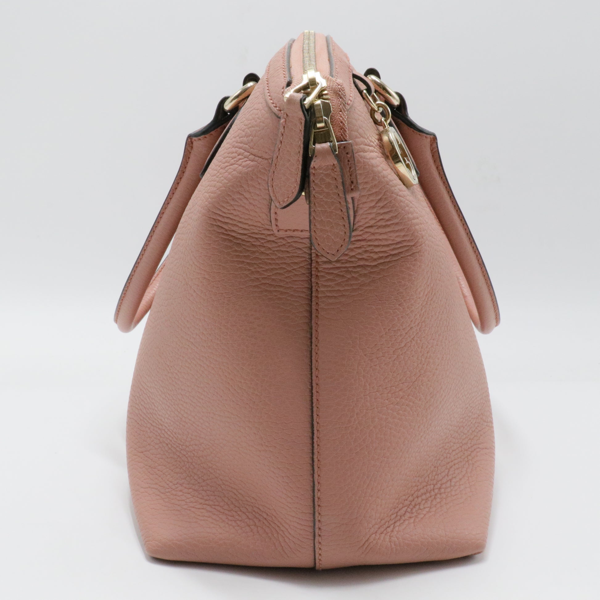 GG Charm Convertible Dome Satchel Leather Medium