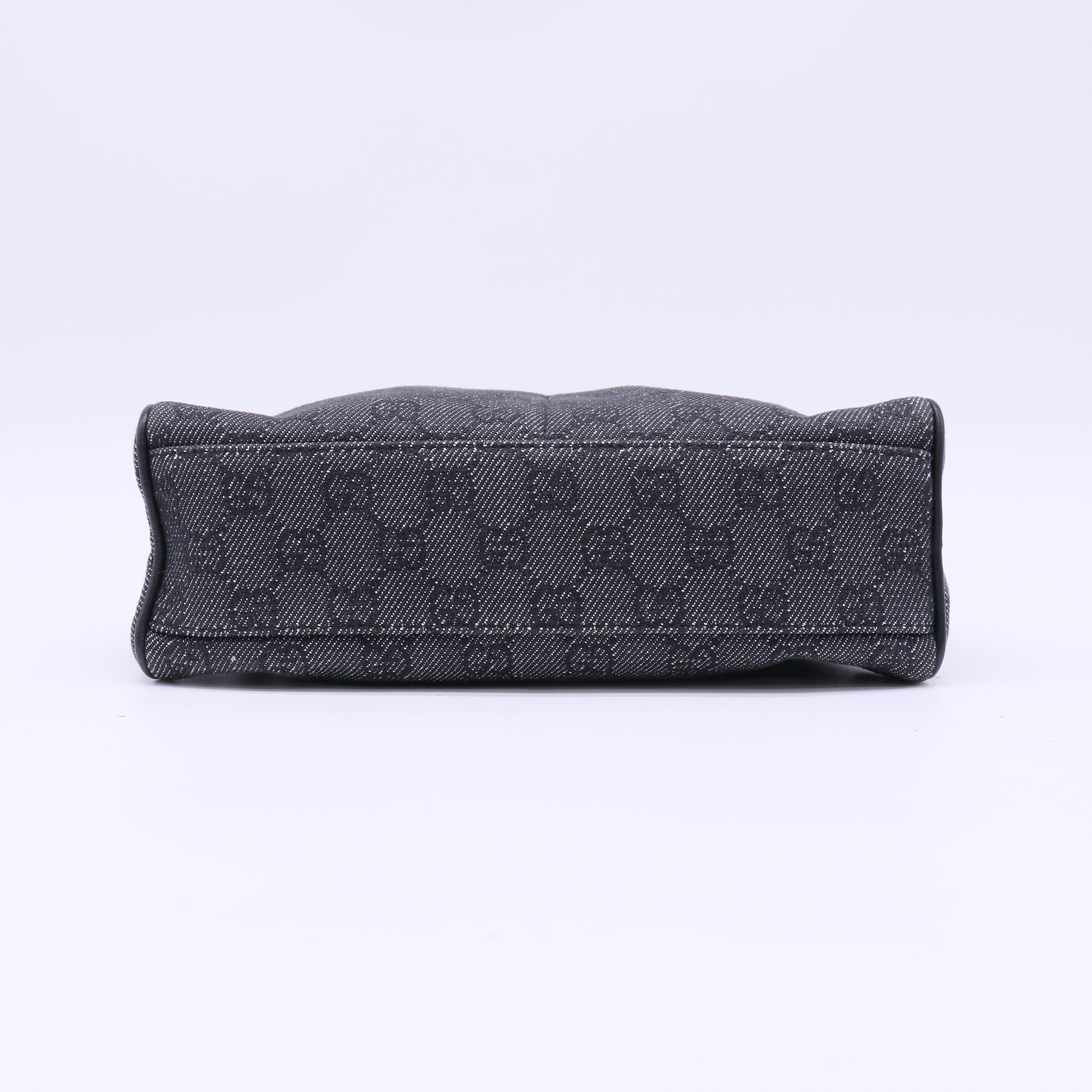 Gucci GG Denim Half Moon Pochette Shoulder Bag B22947