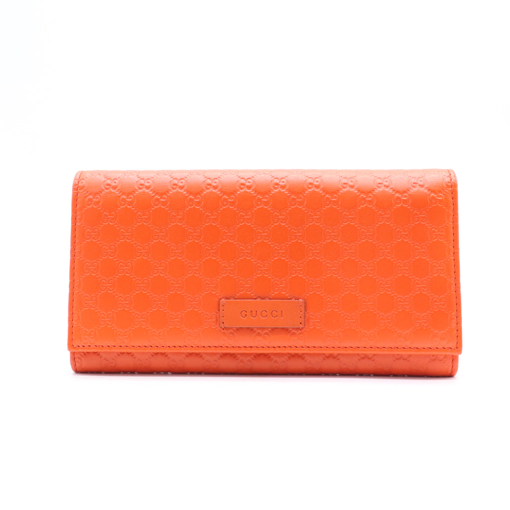 Soft Microguccissima Continental Wallet Sun Orange W21042