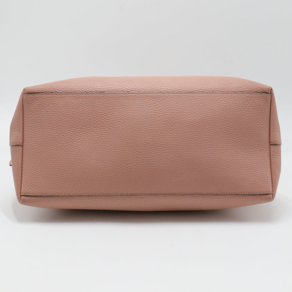 GG Charm Convertible Dome Satchel Leather Medium