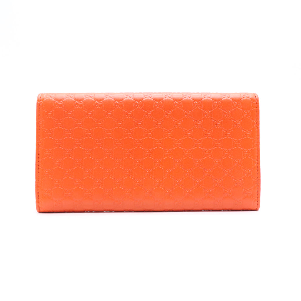 Soft Microguccissima Continental Wallet Sun Orange W21042
